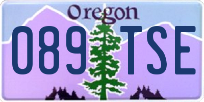 OR license plate 089TSE