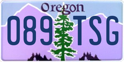 OR license plate 089TSG