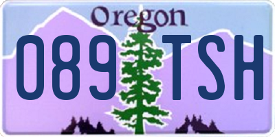 OR license plate 089TSH