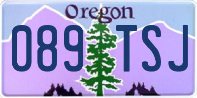 OR license plate 089TSJ