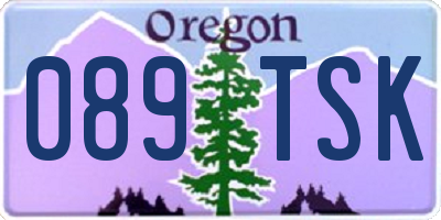 OR license plate 089TSK