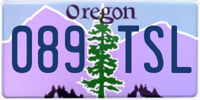 OR license plate 089TSL
