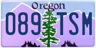 OR license plate 089TSM