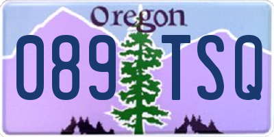 OR license plate 089TSQ