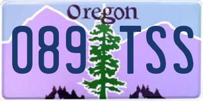 OR license plate 089TSS
