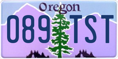 OR license plate 089TST