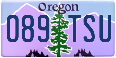 OR license plate 089TSU