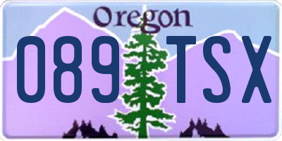 OR license plate 089TSX