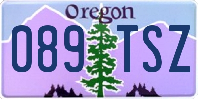 OR license plate 089TSZ