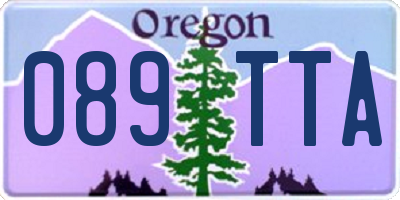 OR license plate 089TTA