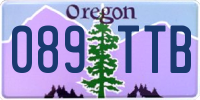 OR license plate 089TTB