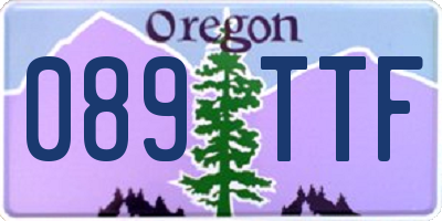 OR license plate 089TTF