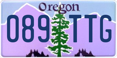 OR license plate 089TTG