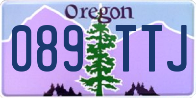 OR license plate 089TTJ