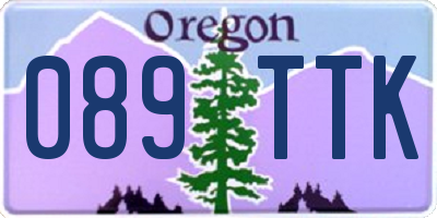 OR license plate 089TTK