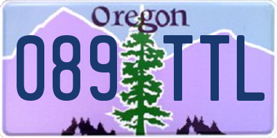 OR license plate 089TTL