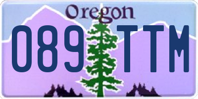 OR license plate 089TTM