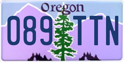 OR license plate 089TTN
