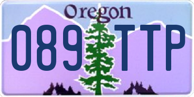 OR license plate 089TTP