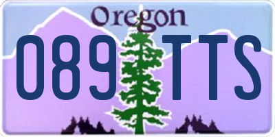 OR license plate 089TTS