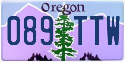 OR license plate 089TTW