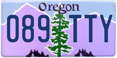 OR license plate 089TTY