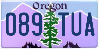 OR license plate 089TUA