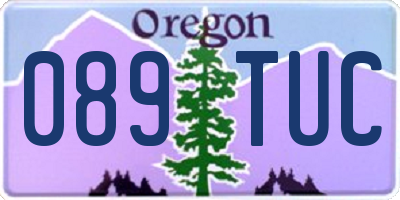OR license plate 089TUC