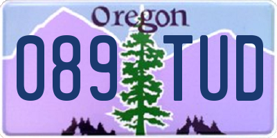 OR license plate 089TUD