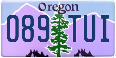 OR license plate 089TUI