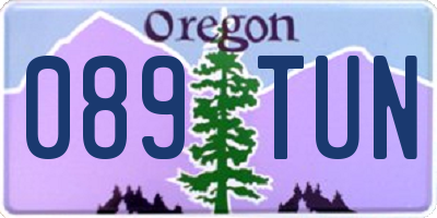 OR license plate 089TUN