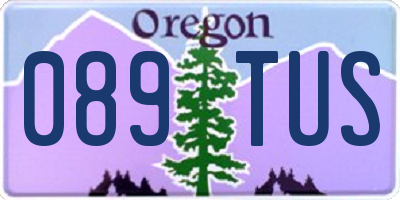 OR license plate 089TUS