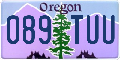 OR license plate 089TUU