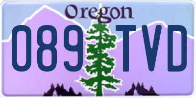 OR license plate 089TVD