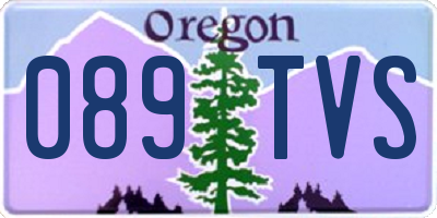 OR license plate 089TVS