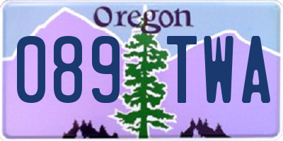 OR license plate 089TWA