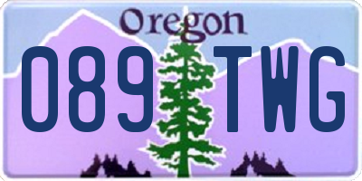 OR license plate 089TWG