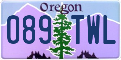 OR license plate 089TWL