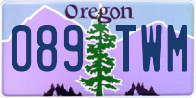 OR license plate 089TWM