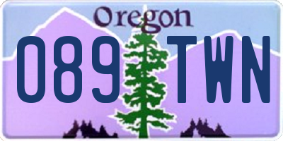 OR license plate 089TWN