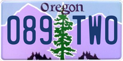 OR license plate 089TWO