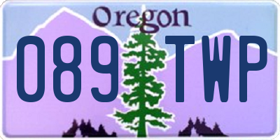 OR license plate 089TWP