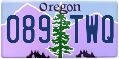 OR license plate 089TWQ