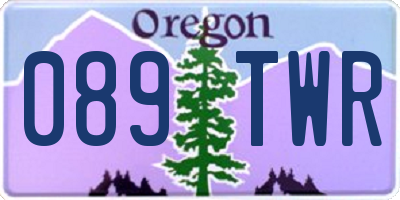 OR license plate 089TWR