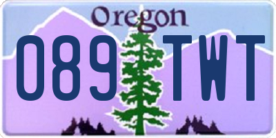 OR license plate 089TWT