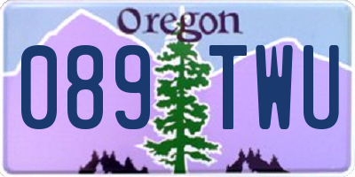 OR license plate 089TWU