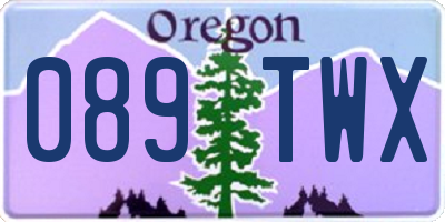 OR license plate 089TWX