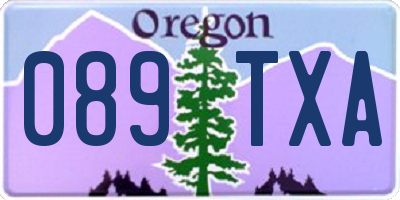 OR license plate 089TXA