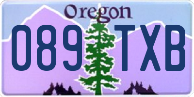 OR license plate 089TXB