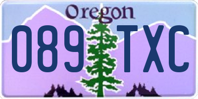 OR license plate 089TXC